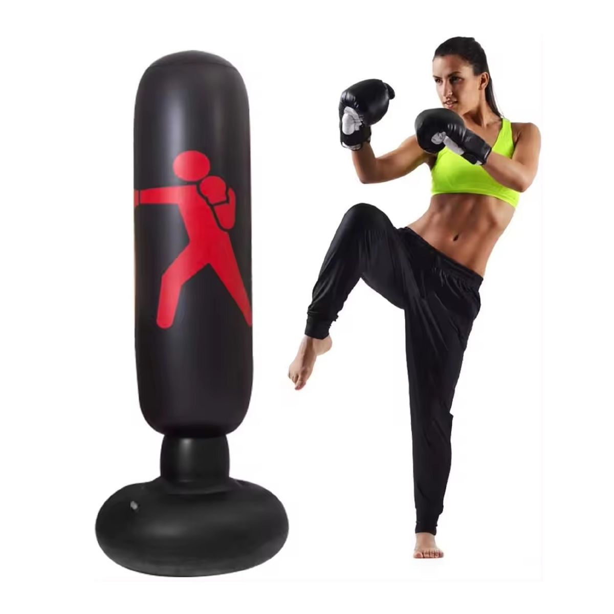 GENERICO - Saco De Boxeo Bolsa Inflable con  Inflador
