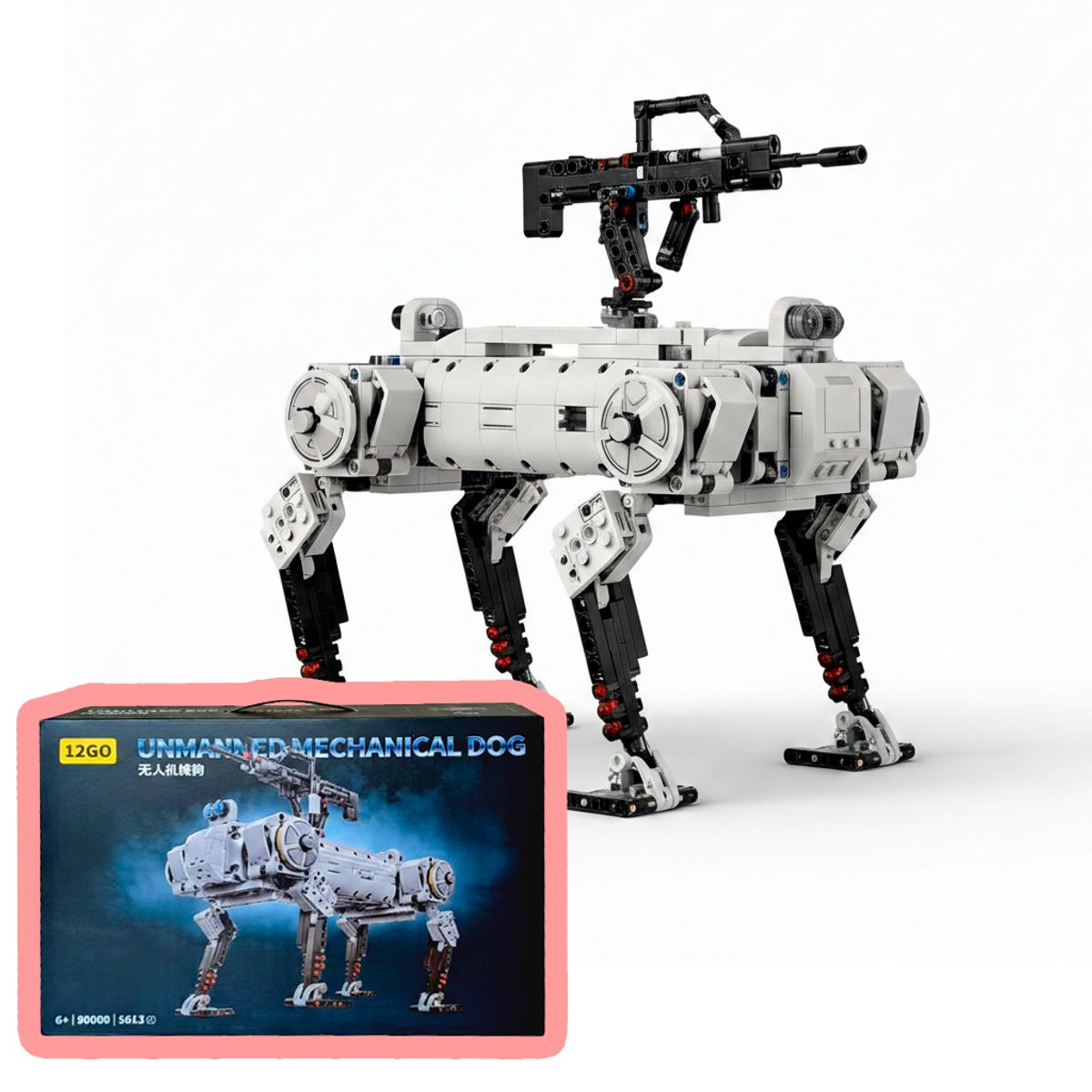 GENERICO - Robot Perro Militar Amable 1600+ Piezas - Set armado 1613