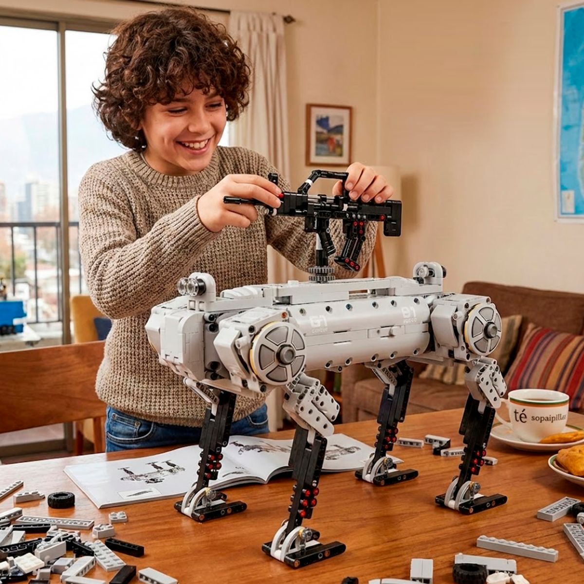 GENERICO - Robot Perro Militar Amable 1600+ Piezas - Set armado 1613