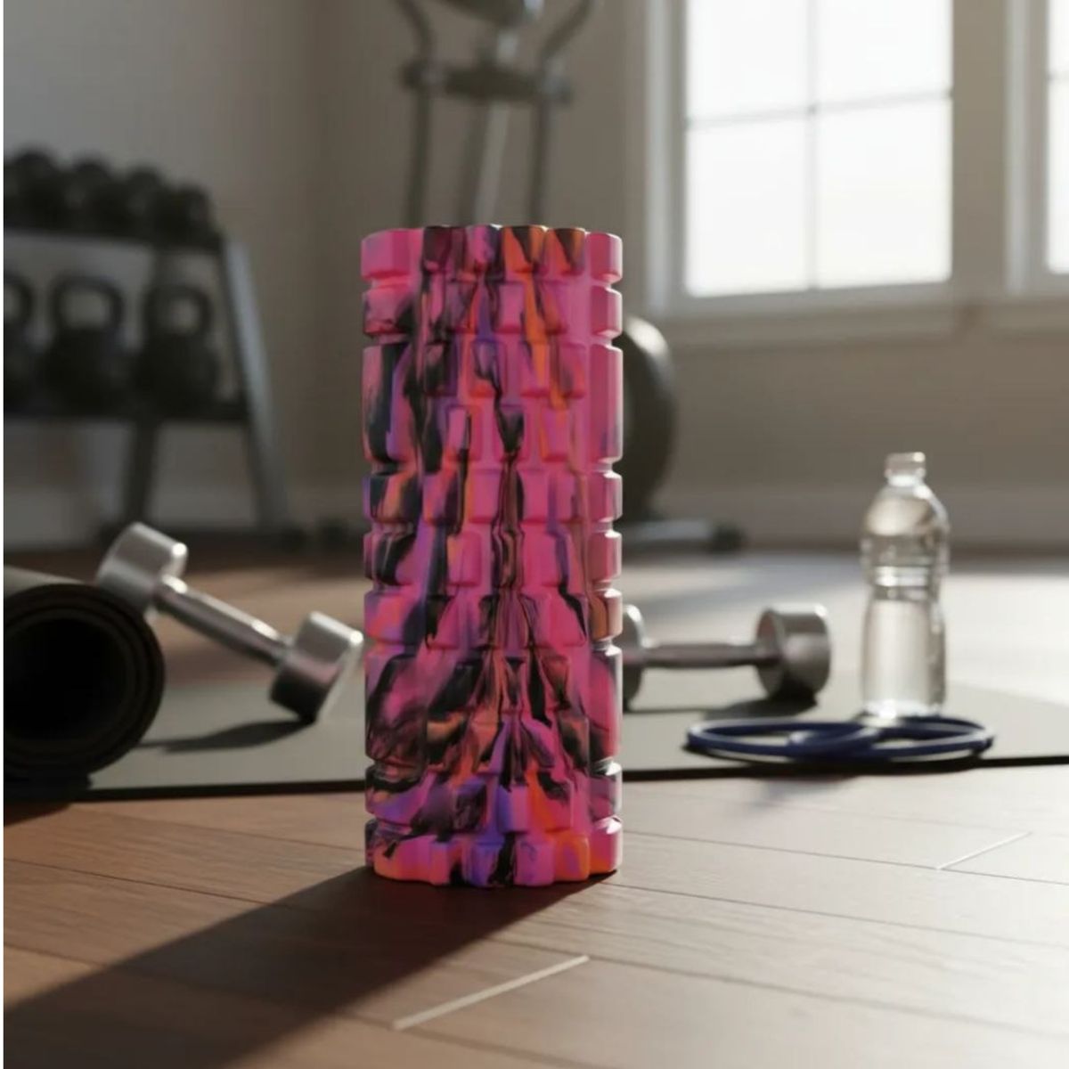 GENERICO - Rodillo Masajeador 33cm Antidolor Yoga Pilates Fitness Rosado