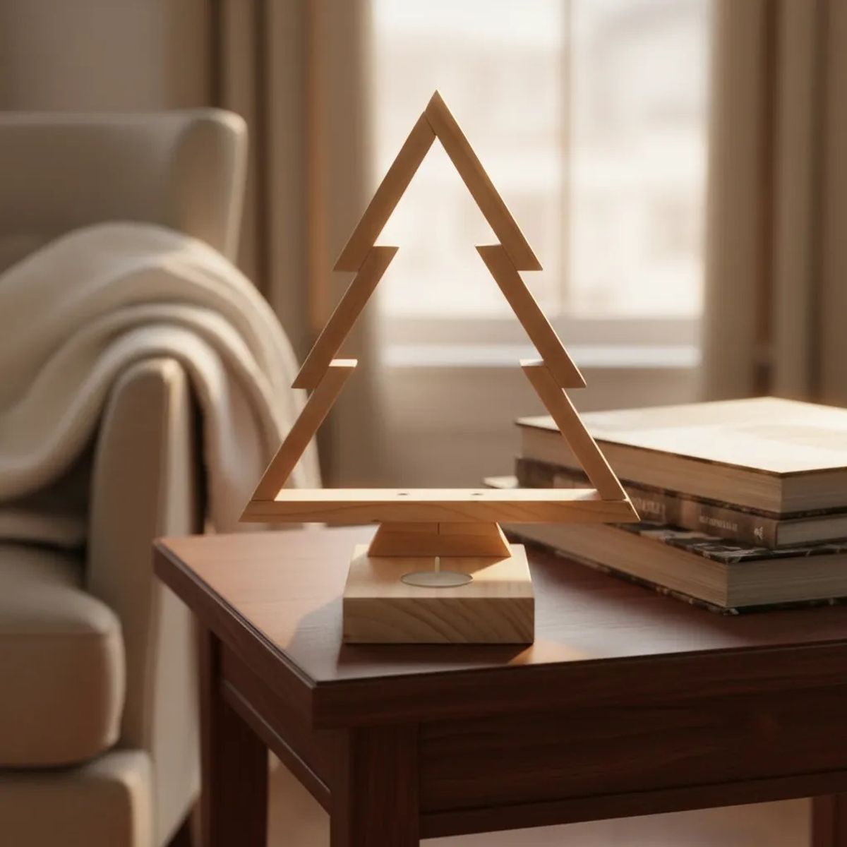 ARBORIUM - Portavela Madera navideño