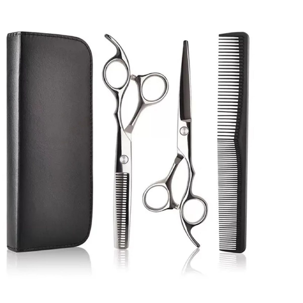 GENERICO - Set De Tijeras Esculpir Pelo Entresacadora Corta Pelo 3pcs