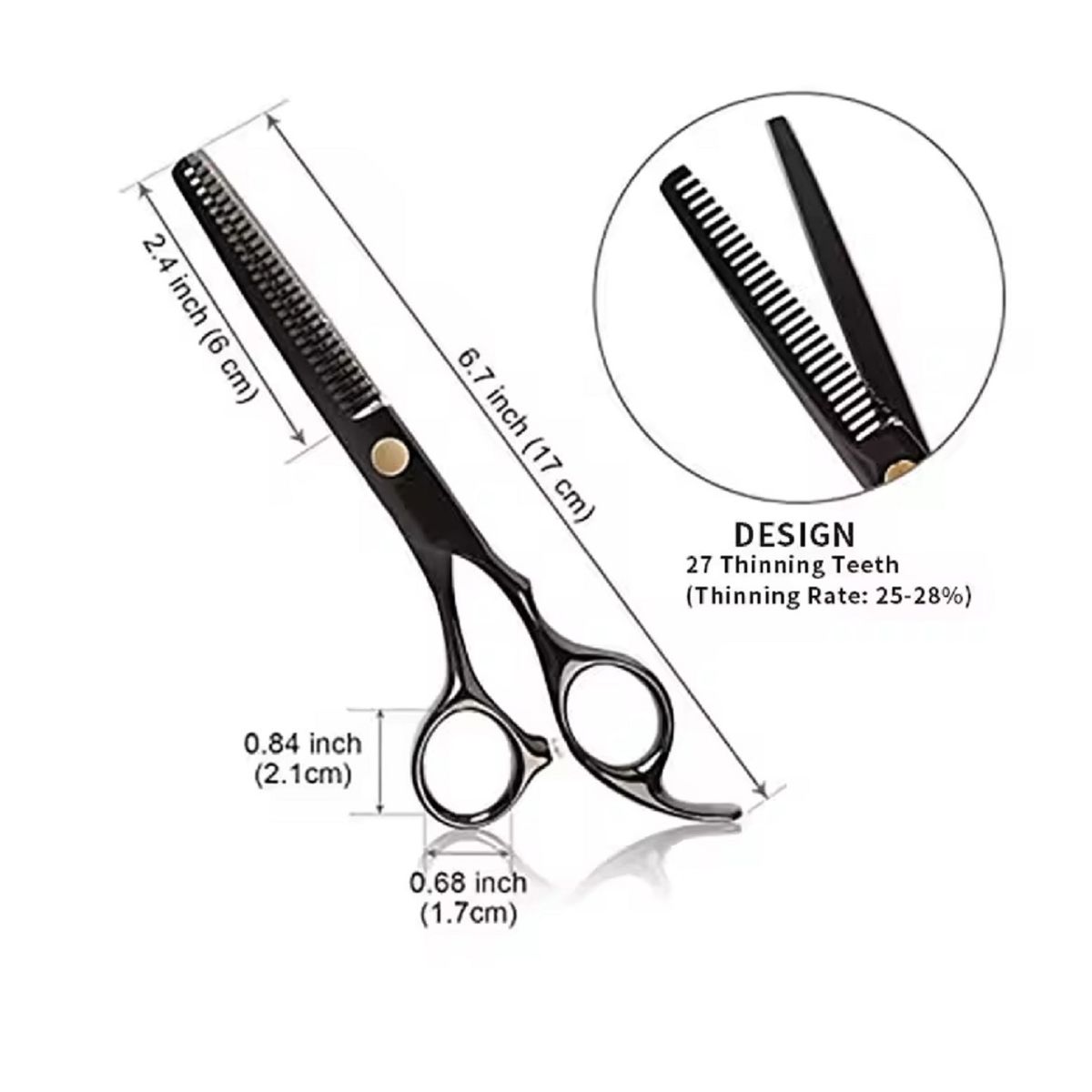 GENERICO - Set De Tijeras Esculpir Pelo Entresacadora Corta Pelo 3pcs