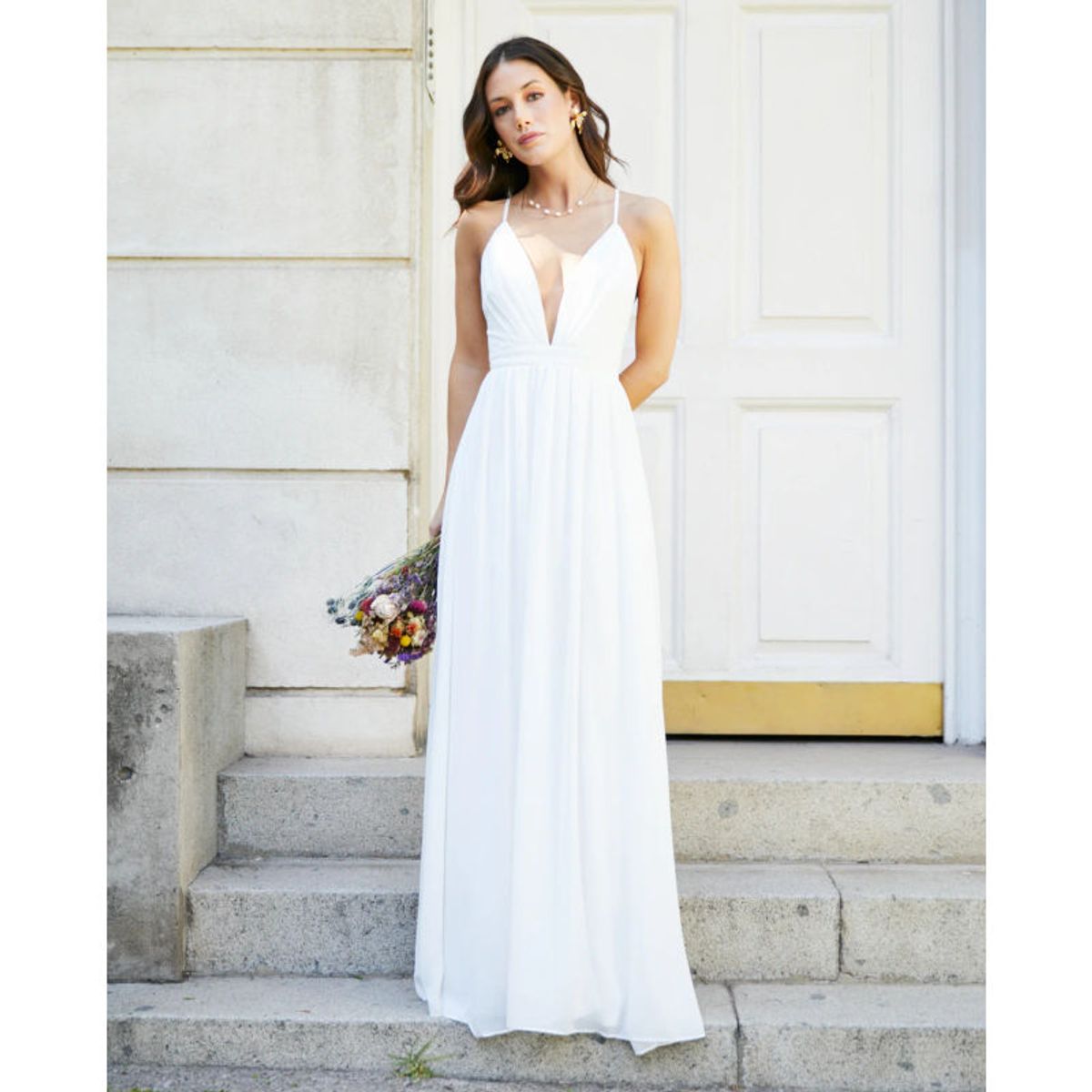 MI PLACARD - Vestido Largo de Novia Laura Gasa Ivory