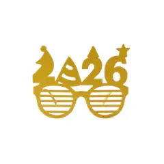 GENERICO - Gafas de Fiesta de Año Nuevo 2026 Doradas
