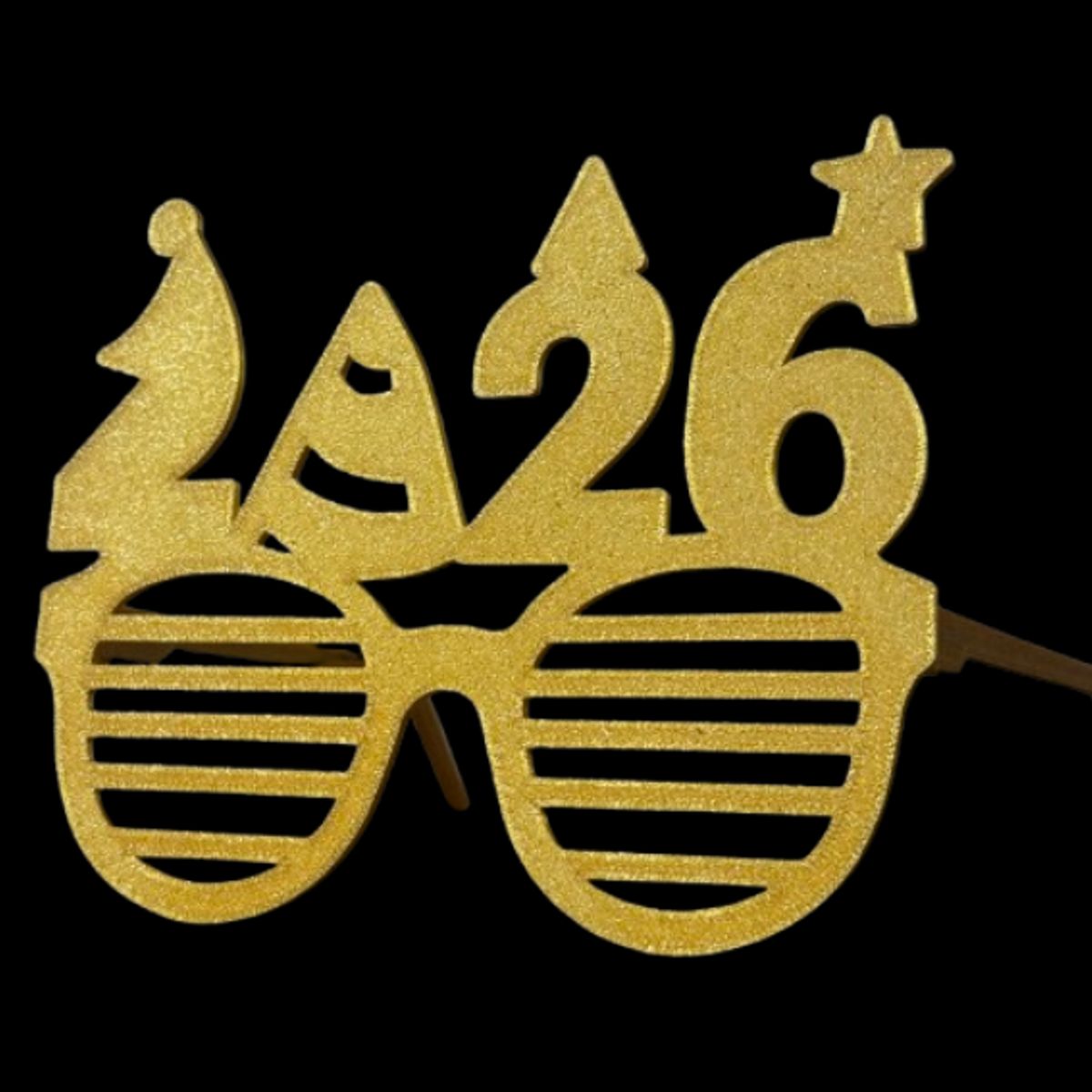 GENERICO - Gafas de Fiesta de Año Nuevo 2026 Doradas