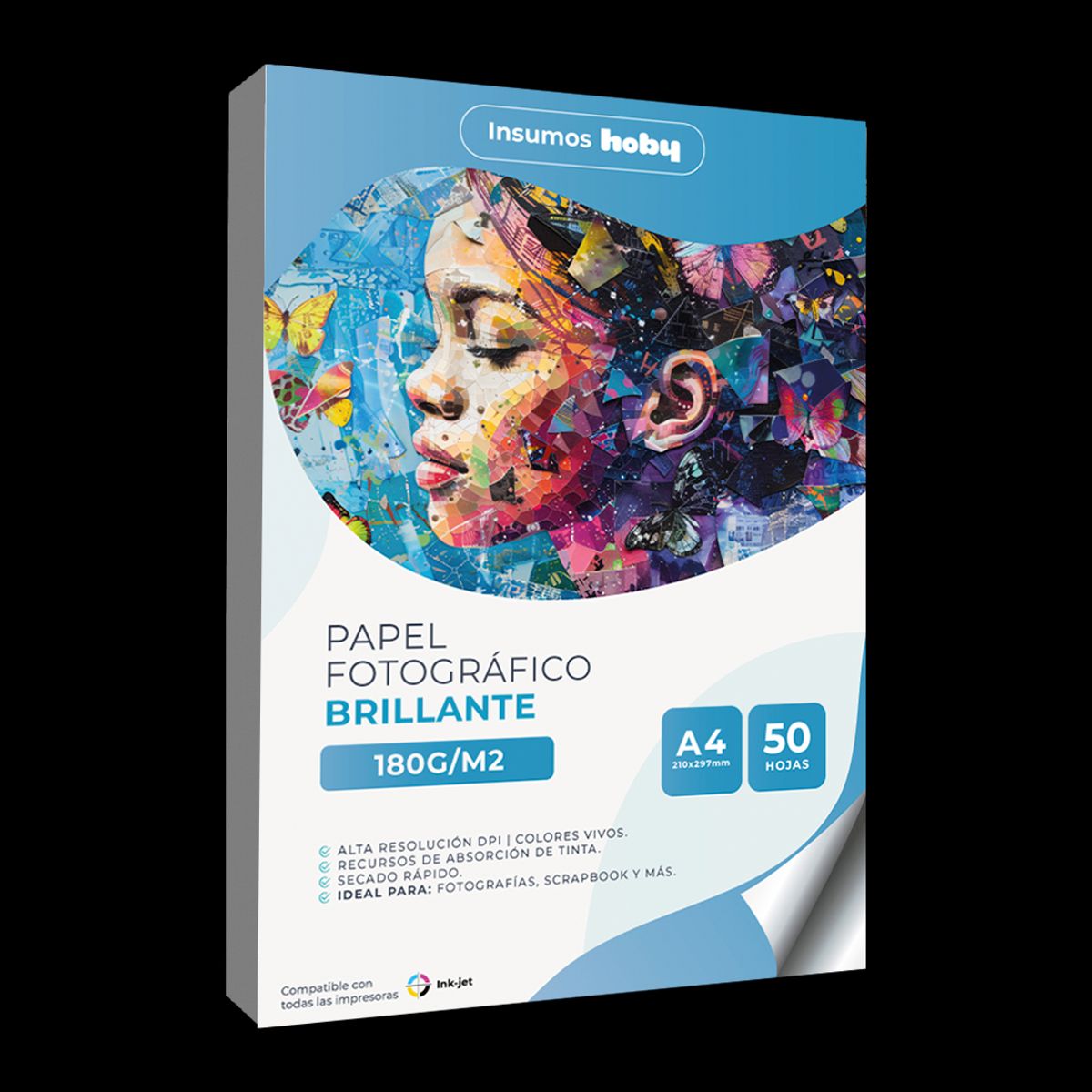 GENERICO - Papel Fotográfico brillante 180g A4 / 50 hojas