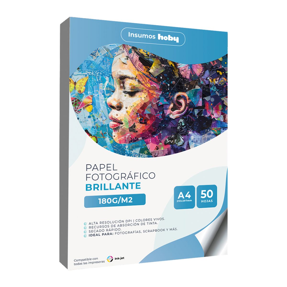 GENERICO - Papel Fotográfico brillante 180g A4 / 50 hojas