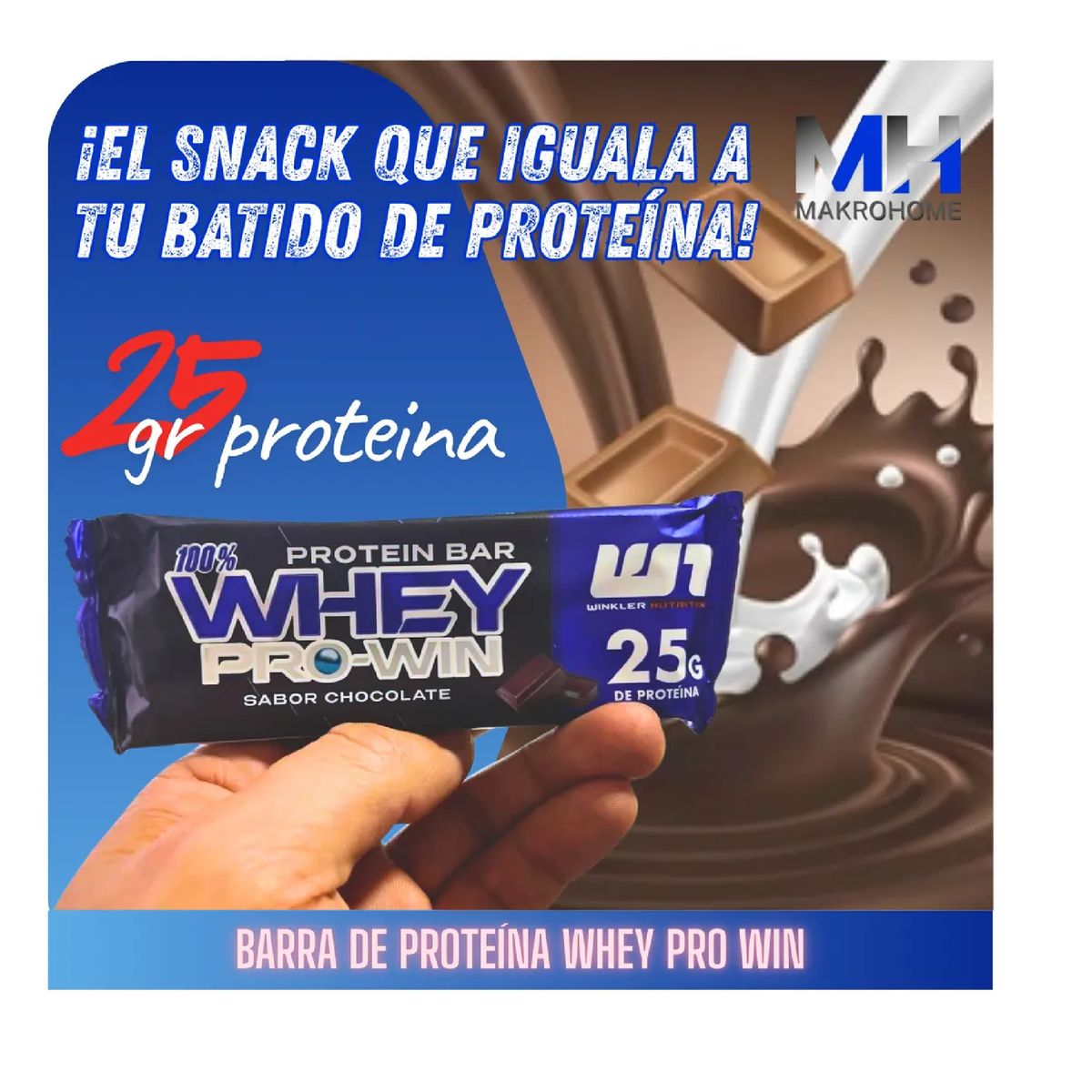 WINKLER NUTRITION - Pack X3 Barra Proteina Whey Pro Win Keto Friendly Chocolate