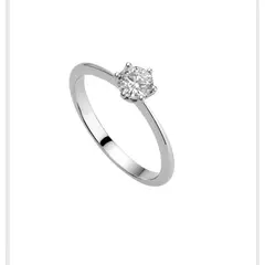 JOYAS LANDEROS - Anillo Solitario Plata Italiana 925 con Circón de 5mm