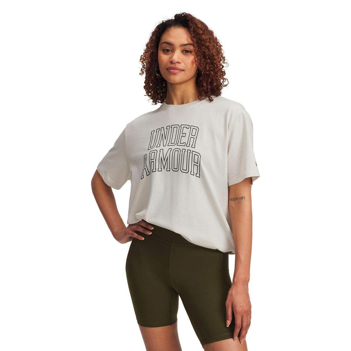 UNDER ARMOUR - Polera Manga Corta Lifetsyle mujer Rival Oversized blanco UNDER ARMOUR