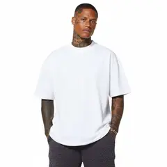 TRIPLE PLAY - Polera Lisa Oversize Streetwear 100% Algodón Premium