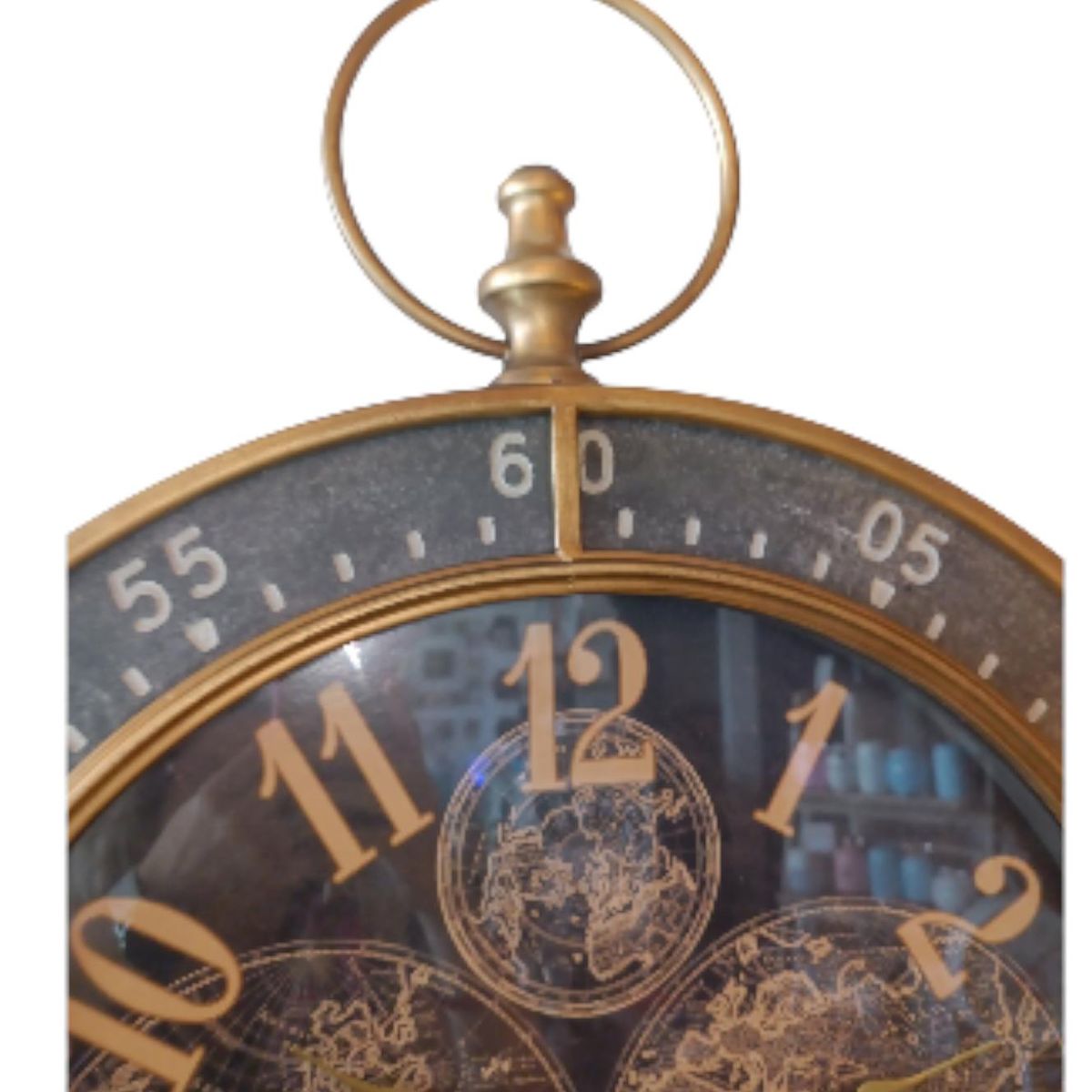 GENERICO - RELOJ PARED DE LUJO  NEGRO CON COLOR COBRIZO 60 CM