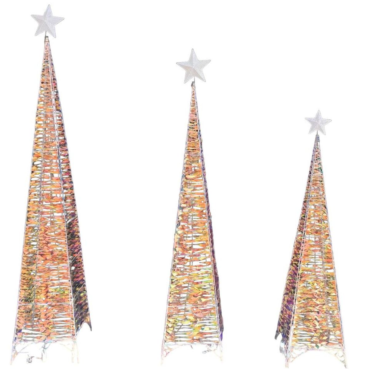 GENERICO - Árbol Pirámide de Navidad Diseño Metálico, 1.5 metros