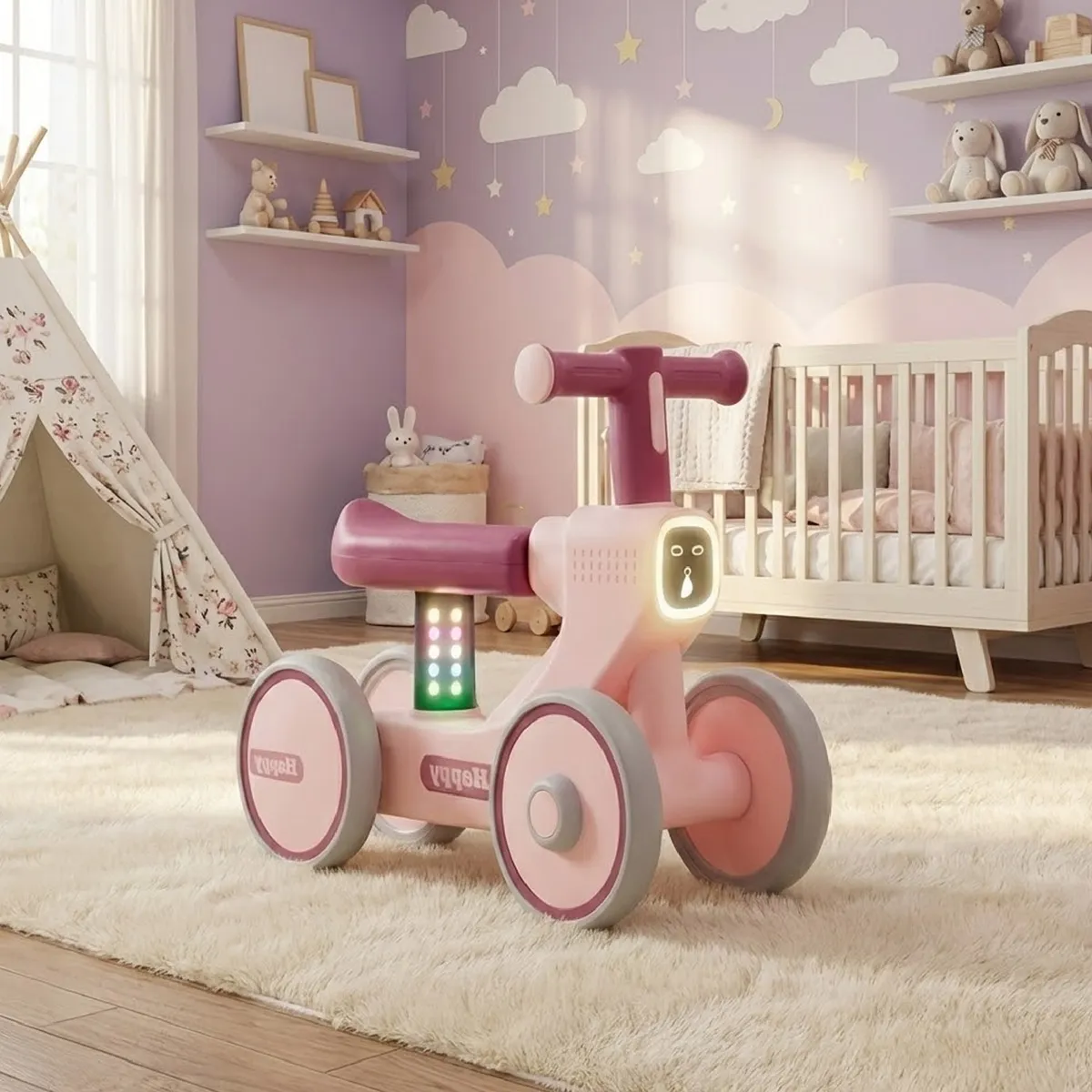 MON PETIT - Correpasillo Tipo Bicicleta Aprendizaje Bebé Luces y Sonido