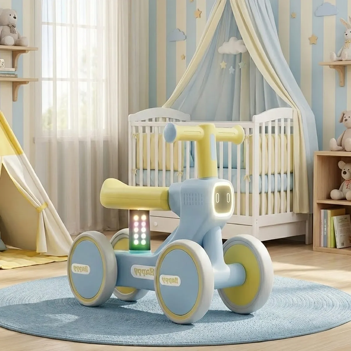 MON PETIT - Correpasillo Tipo Bicicleta Aprendizaje Bebé Luces y Sonido