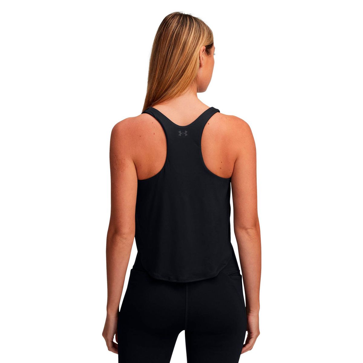 UNDER ARMOUR - Polera sin manga 2 en 1 Training mujer Motion negro UNDER ARMOUR
