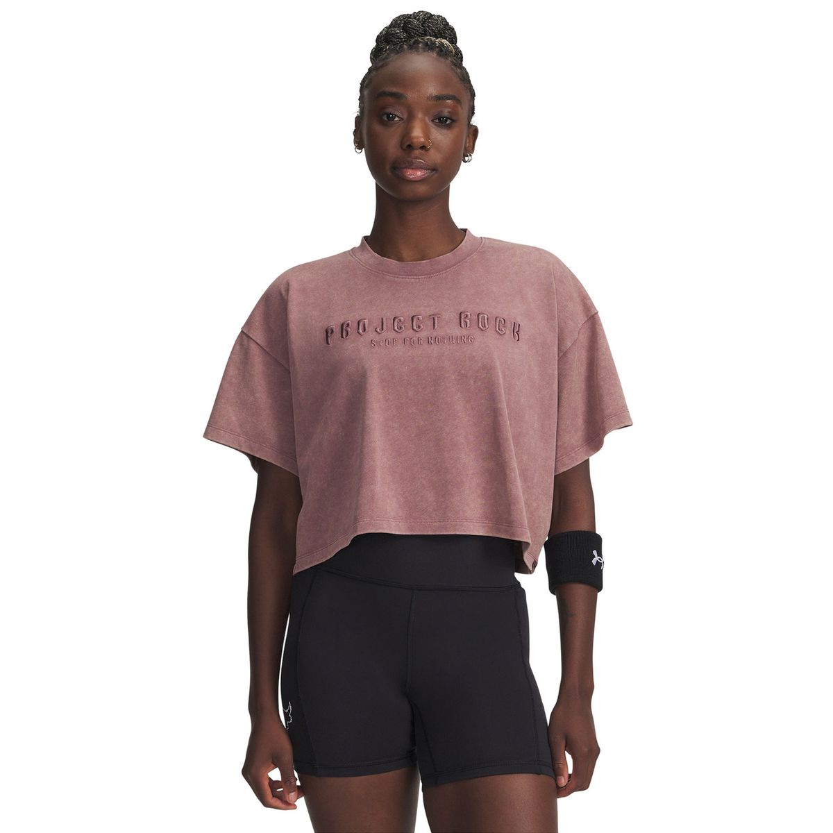 UNDER ARMOUR - Polera Manga Corta Training para mujer Project Rock roja UNDER ARMOUR