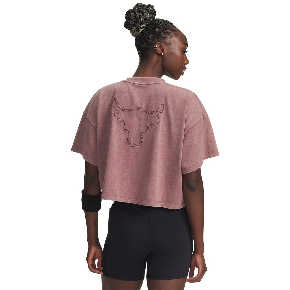 UNDER ARMOUR - Polera Manga Corta Training para mujer Project Rock roja UNDER ARMOUR