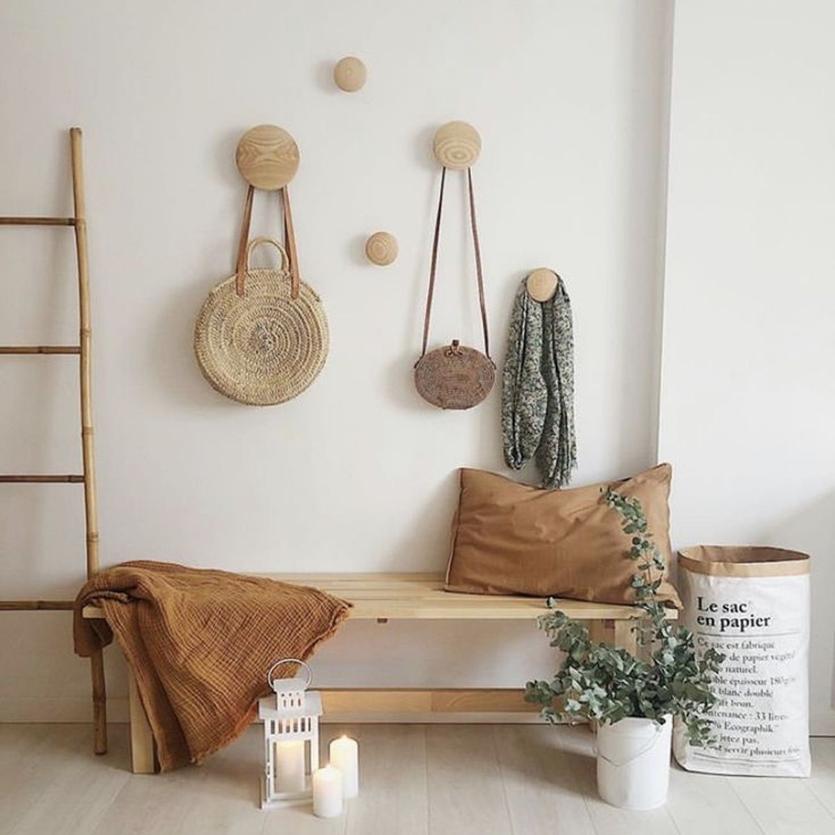 GENERICO - perchero de madera redondas