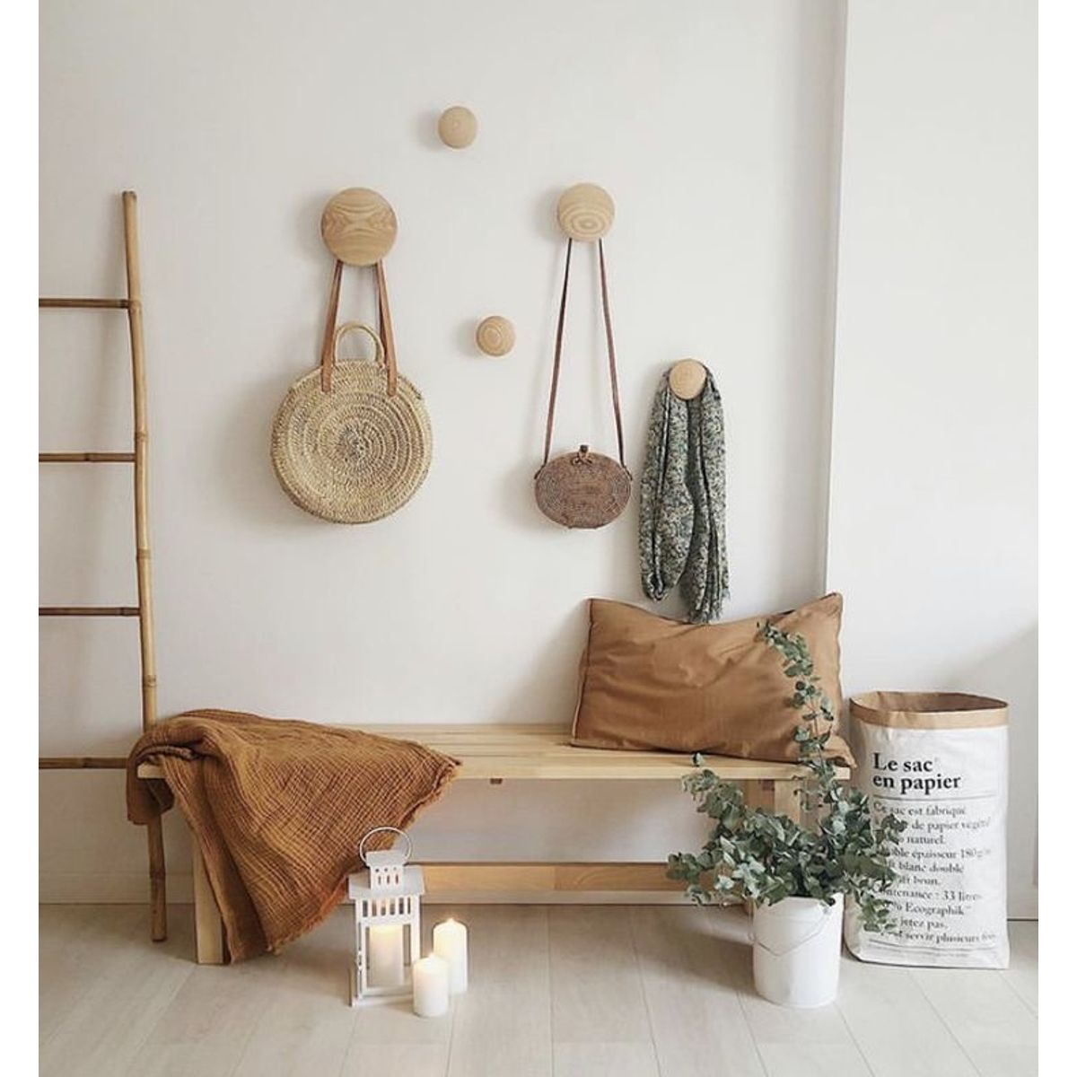 GENERICO - perchero de madera redondas