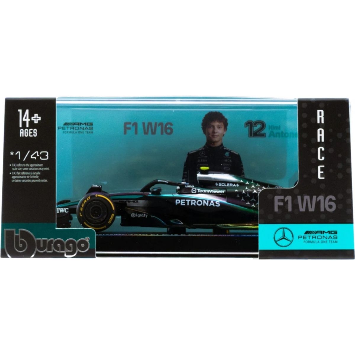 BBURAGO - BURAGO 38238 1-43 RACE FORMULA MERCEDES AMG W16 W HELMET (