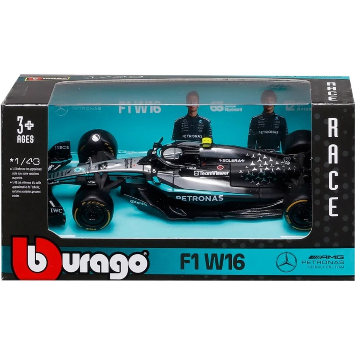 BBURAGO - BURAGO 38237 1-43 RACE FORMULA MERCEDES AMG W16 ( 2025 )