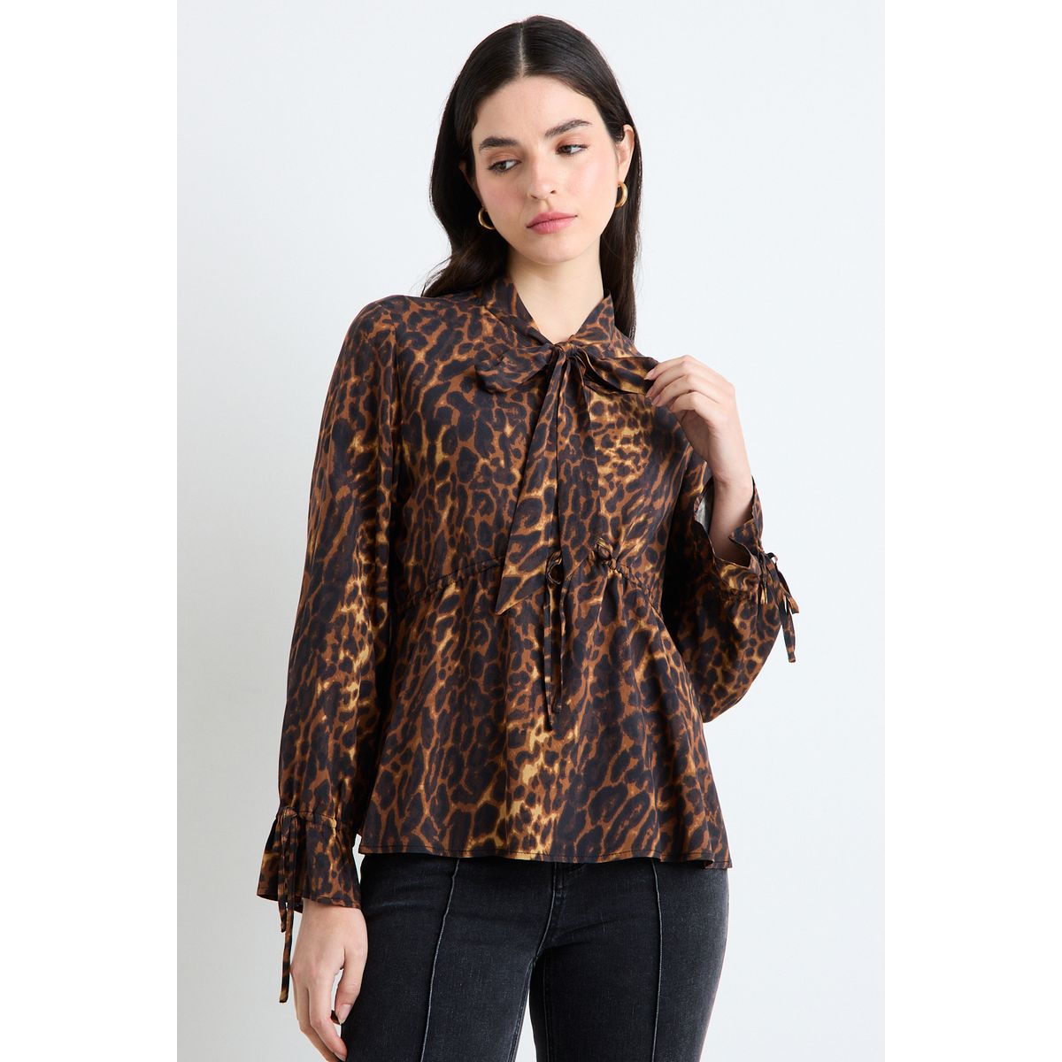 ASH - Blusas Manga Larga Mujer Café Ash