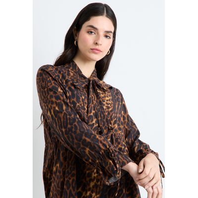 Imagen 2 del producto Blusas Manga Larga Mujer Café