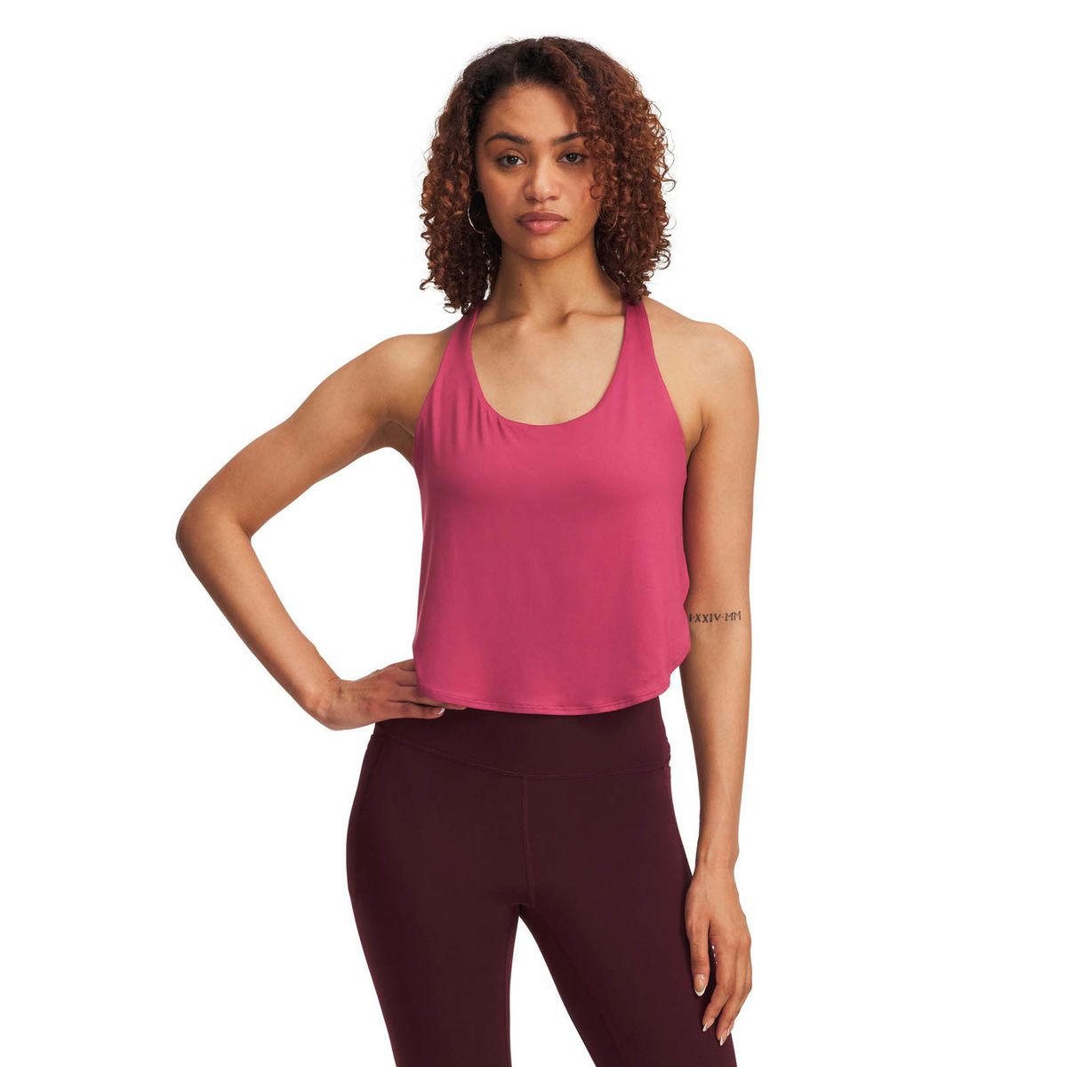 UNDER ARMOUR - Polera sin manga 2 en 1 Training mujer Motion rojo UNDER ARMOUR