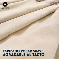 GENERICO - Sillón Mecedor Lounge Franela Suave Con Reposapiés Azúl