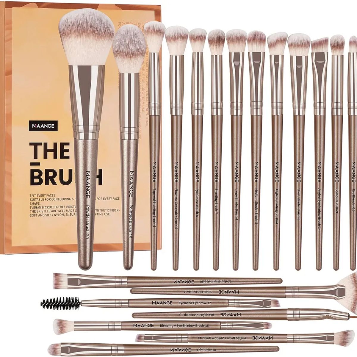 GENERICO - Brochas De Maquillaje Kit 20 Pcs Para Maquillaje Profesional