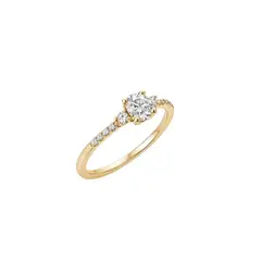 JB JOYAS BARON - Anillo Oro Amarillo 18kt Circonita Central Oval 5MM
