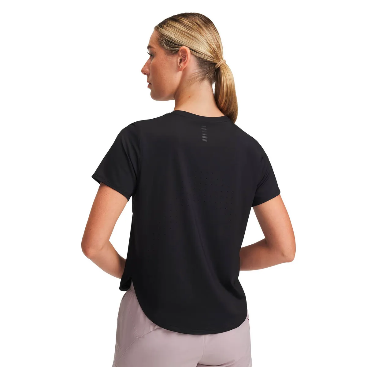 UNDER ARMOUR - Polera Manga Corta Running para Mujer Launch Elite Negro UNDER ARMOUR