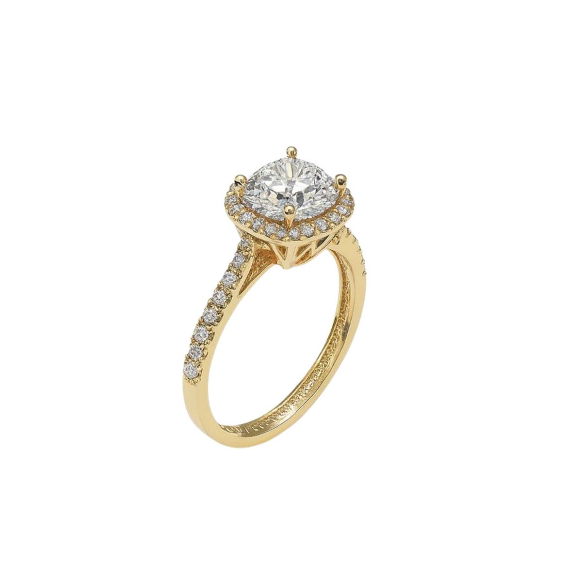 JB JOYAS BARON - Anillo Oro Amarillo 18kt Circonita Central 6X6MM