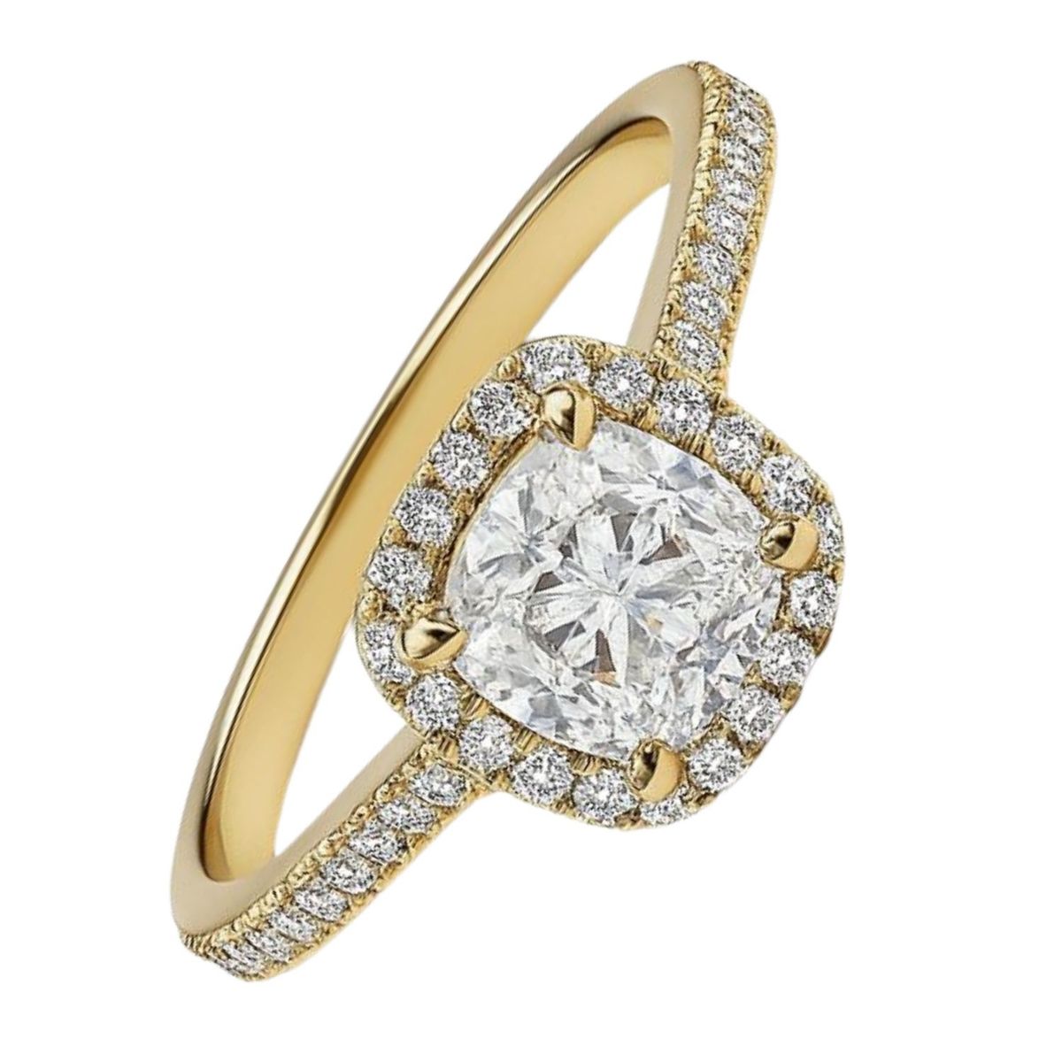 JB JOYAS BARON - Anillo Oro Amarillo 18kt Circonita Central 6X6MM