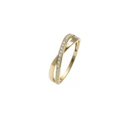 JB JOYAS BARON - Anillo Oro Amarillo 18kt Infinito Circonita
