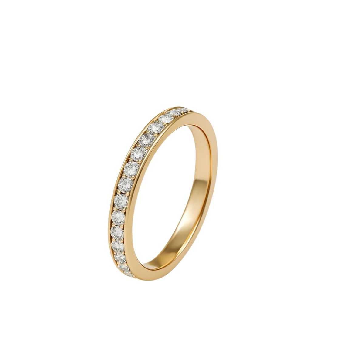 JB JOYAS BARON - Anillo Oro Amarillo 18kt Riel-Infinito Circonita