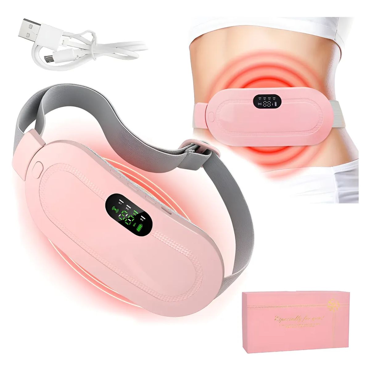 GENERICO - Masajeador Menstruales Guatero Alivio Cólicos Calentador Usb