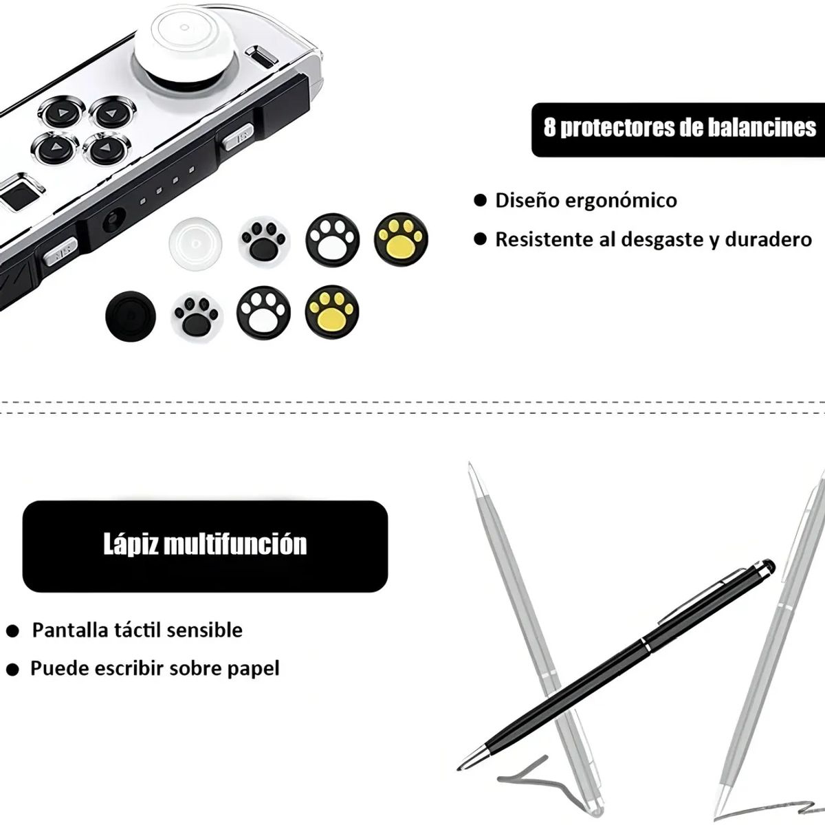 GENERICO - Estuche 24 en 1 para Nintendo Switch Oled Con Lápiz Capacitivo Color Negro