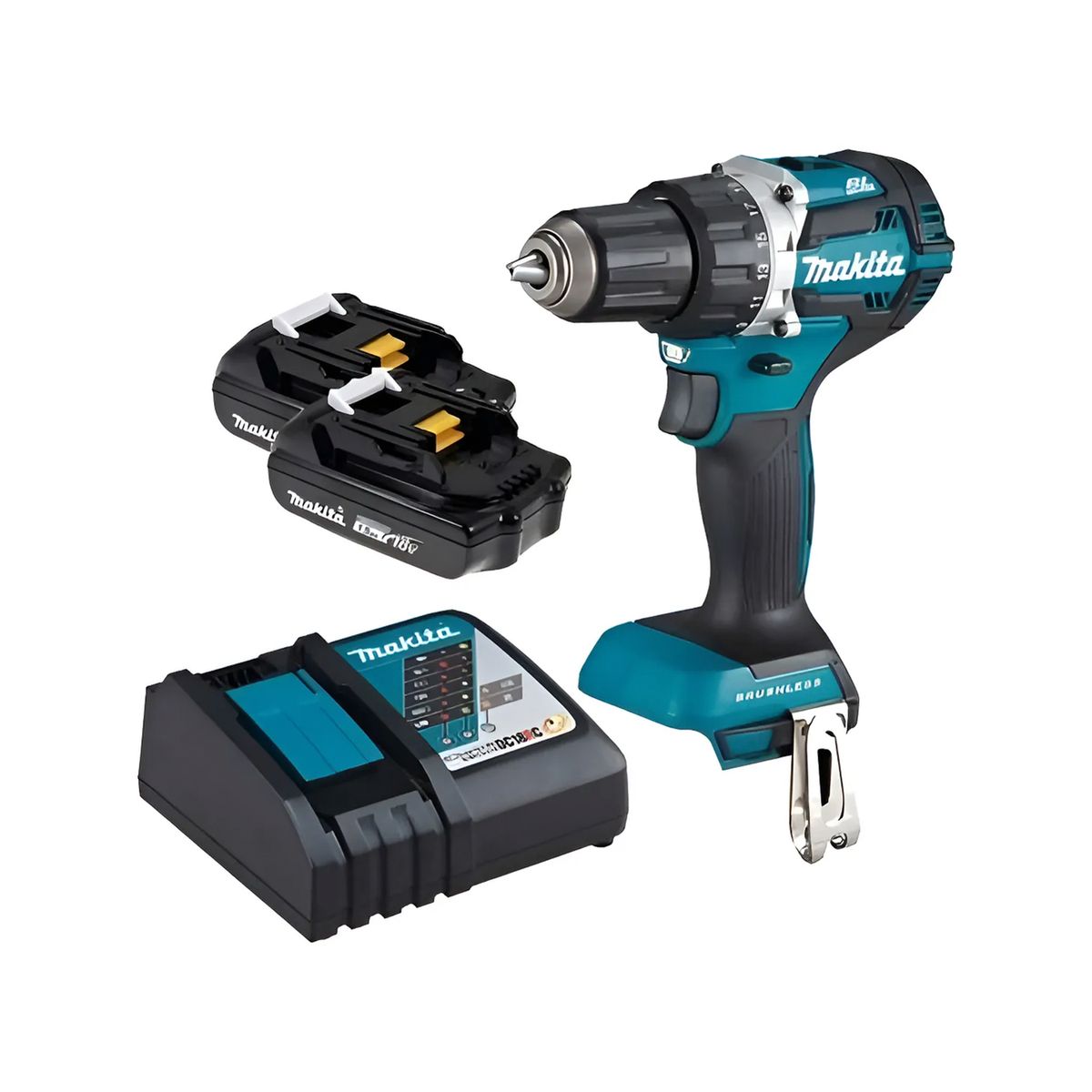 MAKITA - Kit Taladro Perc Makita DHP487SYX2 Inc Carg y 2 Bat 1,5 AH