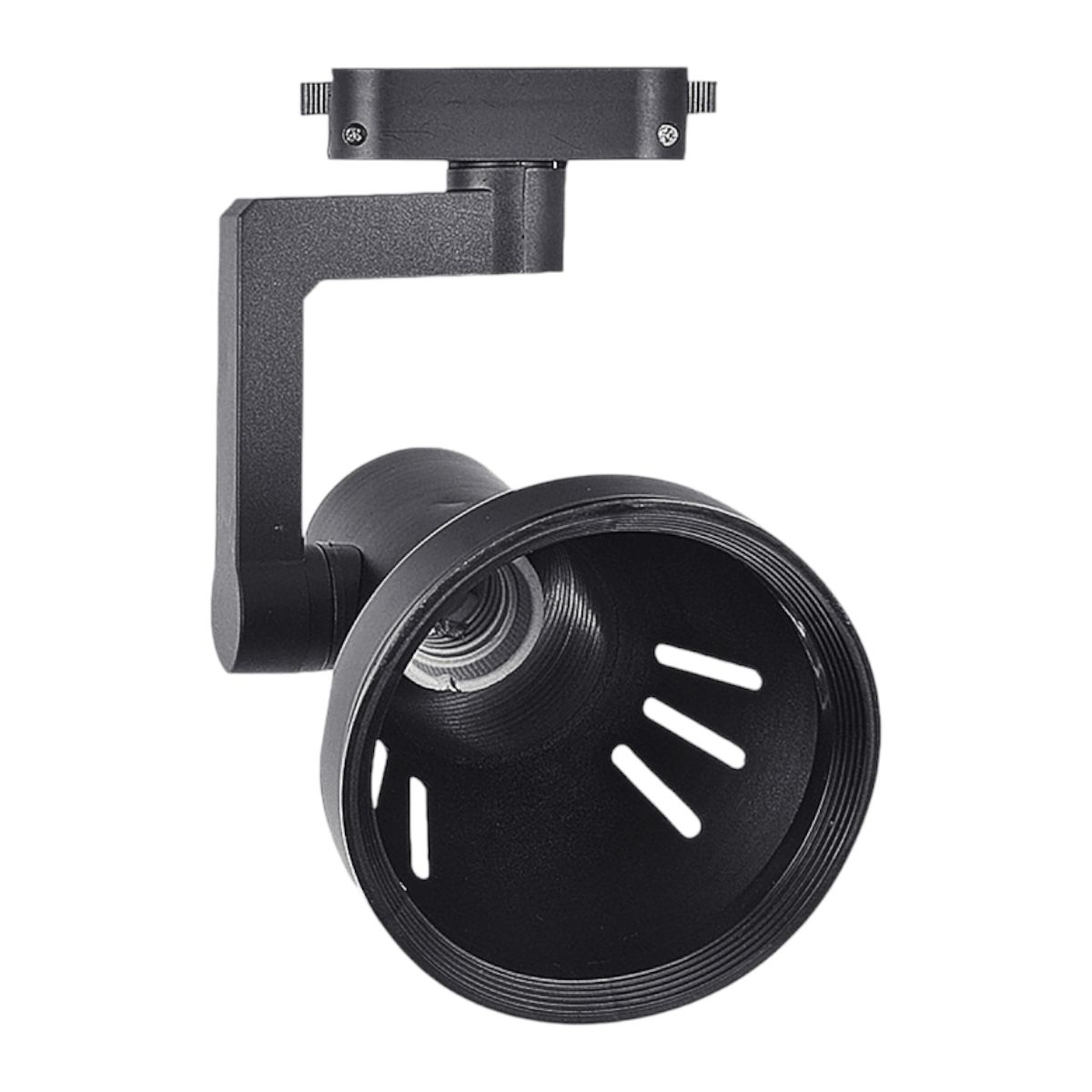 GENERICO - Lámpara 6 Focos Par30 40W Negro Luz Fría con Riel 1mt más Unión