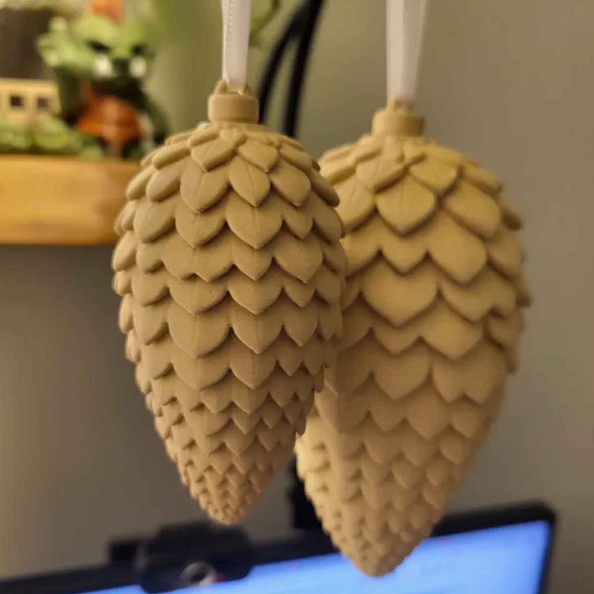 GENERICO - Adornos - Piñas para árbol navidad (PACK 2 UN)
