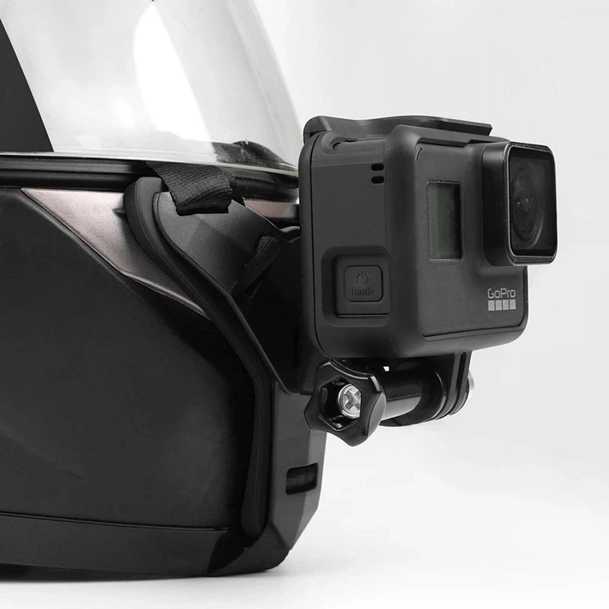 GENERICO - Montura de mentón para casco moto c/ adaptador GoPro