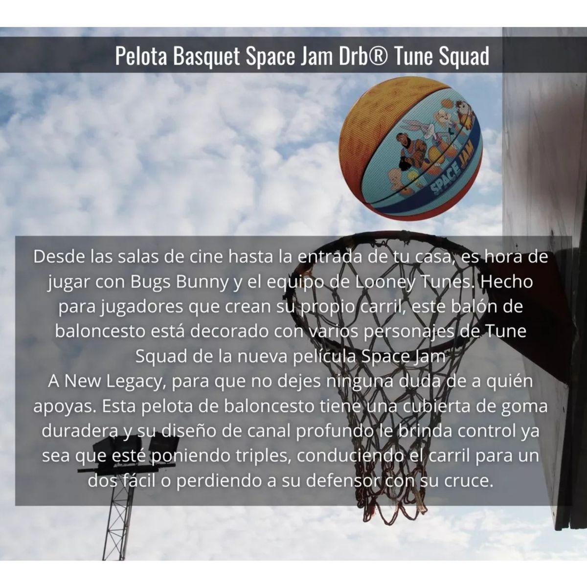 WILSON - Pelota Basquetbol Balon Basketbal N 5 Looney Tunes Space Jam