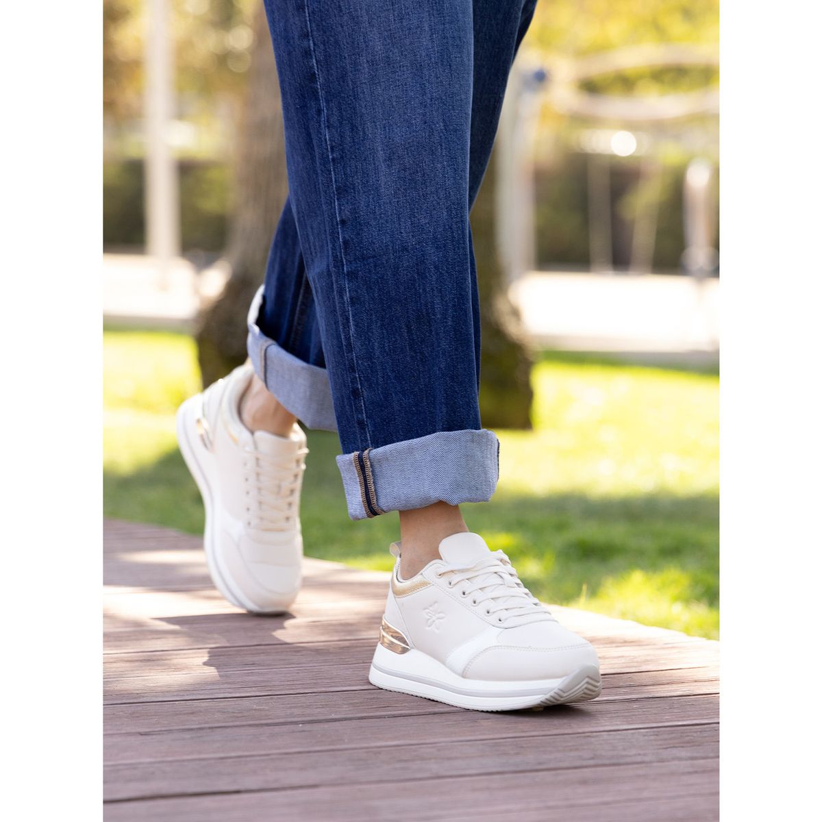 AZALEIA - Zapatilla Mujer Claudia 2 Beige AZALEIA