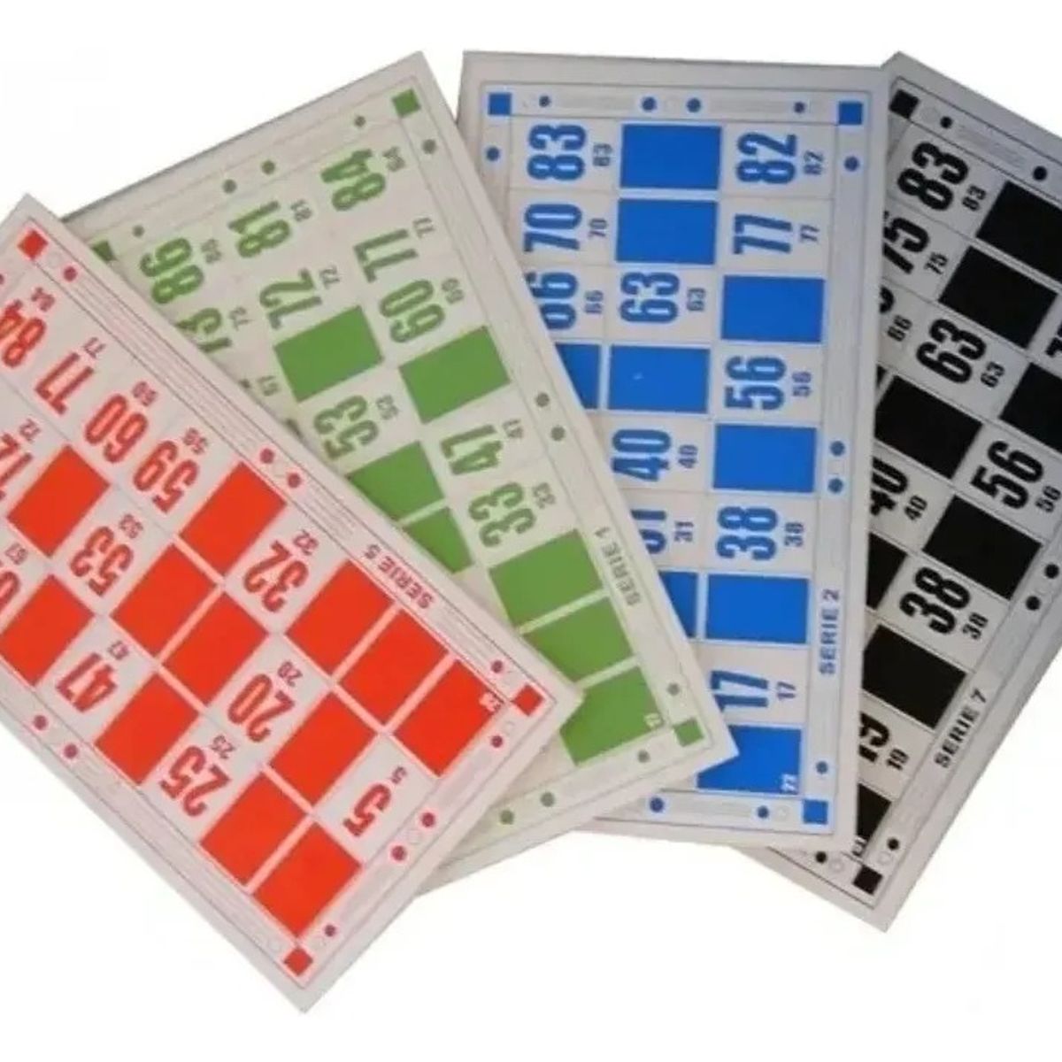 GENERICO - Juego Loteria 48 Cartones Numeros Madera Bingo