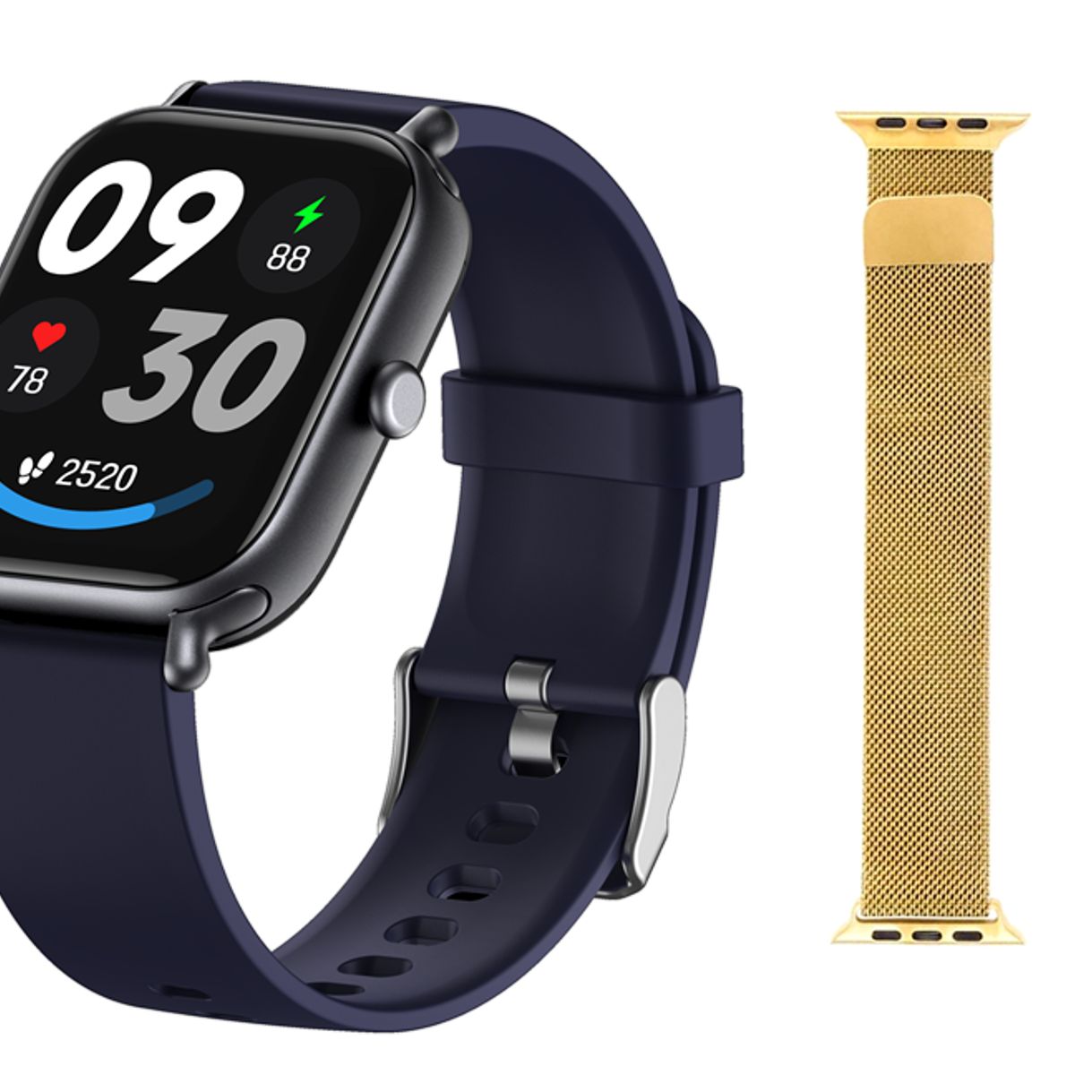 FEEL THE POWER - Smartwatch Hombre +100 Funciones Sport/health 2 Correas