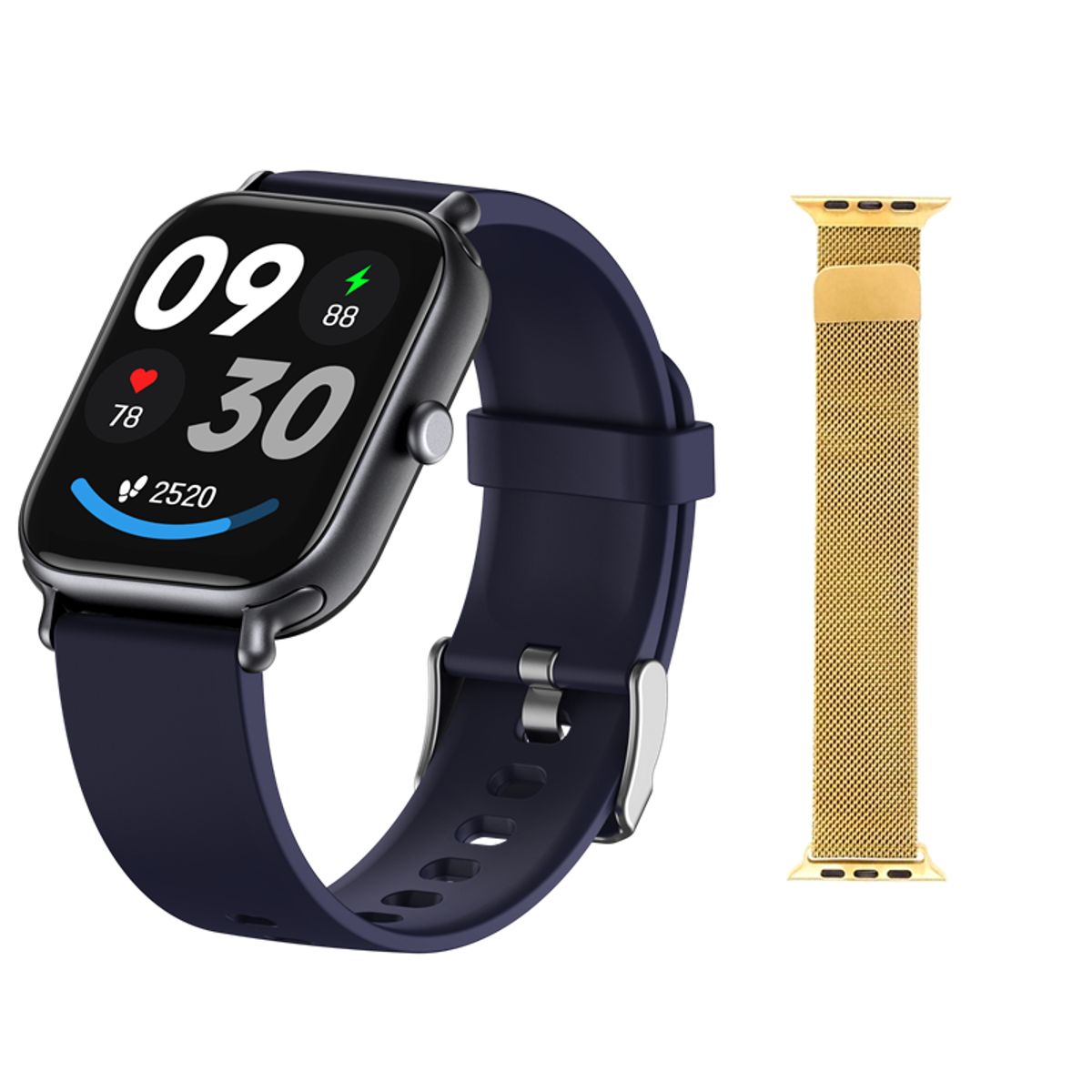 FEEL THE POWER - Smartwatch Hombre +100 Funciones Sport/health 2 Correas