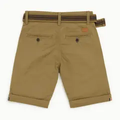 KIBOU - Bermuda Short Niño Casual Con Cinturón Incluido Verano
